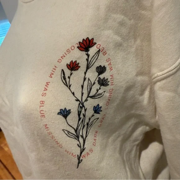 Taylor Swift Loving Him Was Red Sweatshirt Womens Sz S Pullover Album Merch - Picture 5 of 7